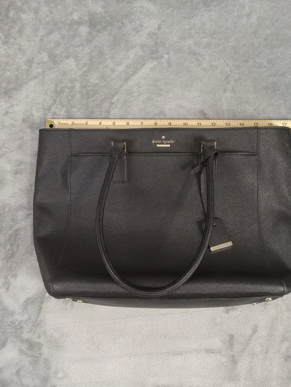 Kate Spade Women's Black Genuine Leather Tote Bag One Size